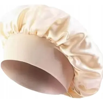 Čepice Saténová čepice na spaní s širokou gumou YEYE Šampaň