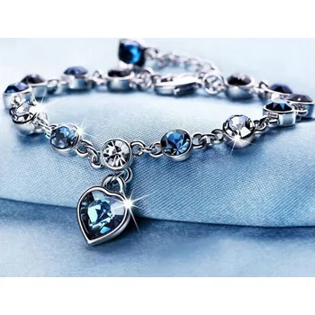 Náramek Náramek Loye 25 cm stříbrné srdce