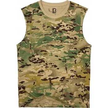 Pánské tričko Tričko Brandit bez rukávů maskáčový - Taktické Camo L