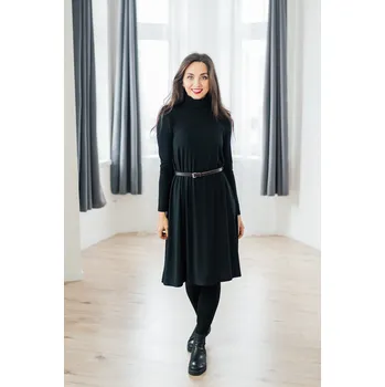 Dámské šaty Rolákové bamboo šaty Cecile rozšířené černé Velikost: S