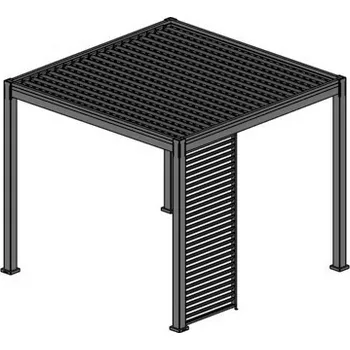 Pergola Rojaplast PANEL ZASTÍNĚNÍ, FIXNÍ LAMELY, HORIZONTÁLNÍ 1 m pro bioklimatickou pergolu