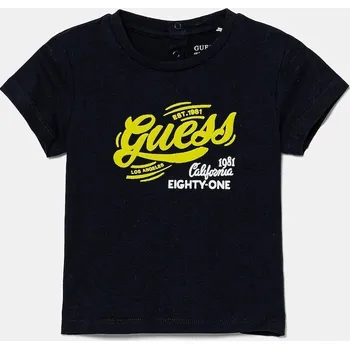 Dětská móda Bavlněné dětské tričko Guess I5RI01.K8HM4.PPYA námořnická modř 59X, vel. 77-88