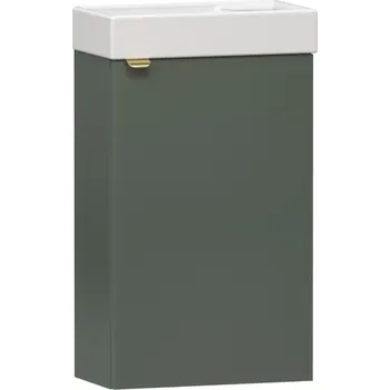 Koupelnový nábytek Závěsná koupelnová skříňka s umyvadlem GIZO 40 cm zelená