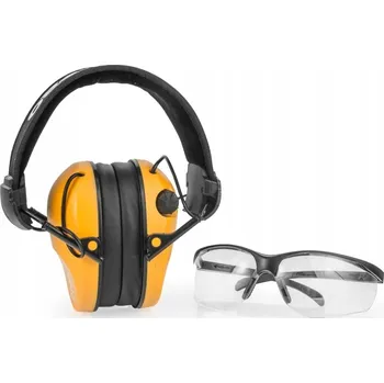 Chránič sluchu Sluchátka RealHunter Active PRO oranžová + brýle