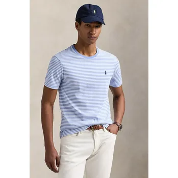 Pánská móda Bavlněné tričko Polo Ralph Lauren 710961128 modrá 55A, vel. M