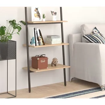 Knihovna vidaXL 3patrová opěrná police 64 x 34 x 116 cm [336371] Barva: světle hnědá