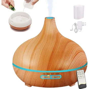 Zvlhčovač vzduchu ZVHLČOVAČ VZDUCHU DIFUZÉR AROMA 500ML LED 25-60M2 ČASOVAČ DÁLKOVÉ OVLÁDÁNÍ