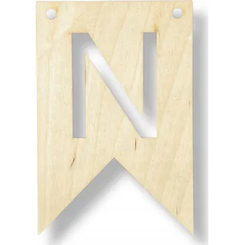 Obraz Dřevěný praporek s písmenem N - Velkoobchod Ruční výroba