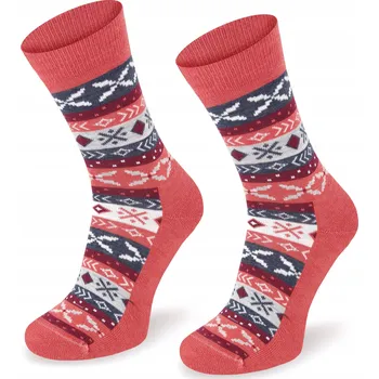 Dámské ponožky Termoaktivní teplé dětské ponožky se vzorem Nordic, 40% merino vlna Comodo, velikost 31-34