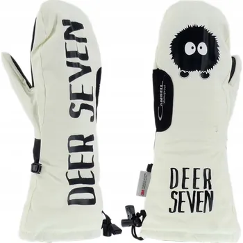 Rukavice LYŽAŘSKÉ RUKAVICE JEDNOPRSTÉ TERMOIZOLAČNÍ BÍLÉ M