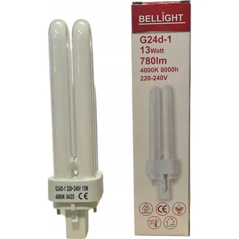 Zářivka Kompaktní zářivka CFL G24d-1 230V 13W 780lm 840 4000K Ra80 Bellight