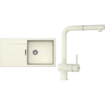 Kuchyňský dřez Set Schock S8-2 (dřez Mono D-100L Magnolia + baterie Epos.120 Magnolia)