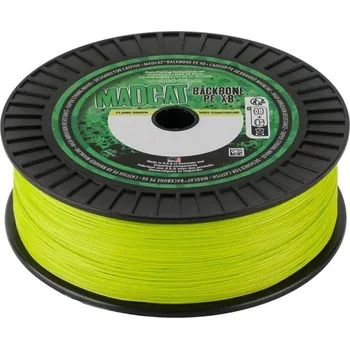Pletená Šňůra MADCAT Backbone PE X8 Chartreuse 0,60mm 84,1kg 600m