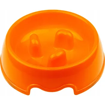 Miska pro psa Jedna plastová miska Wesoły Pupil oranžová 0,6 l