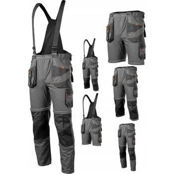 Pracovní oblečení Pracovní kalhoty 6 v 1 s laclem, capri Kraťasy bavlna L, NEO TOOLS