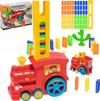 Desková hra Stolní hra Vláček Kolejka Skládání Domino S kostkami 80 BS Toys