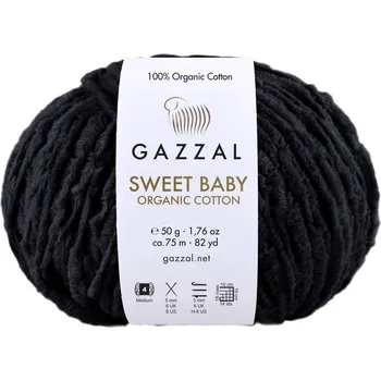 Příze Gazzal Příze Sweet baby organic cotton 2603 černá