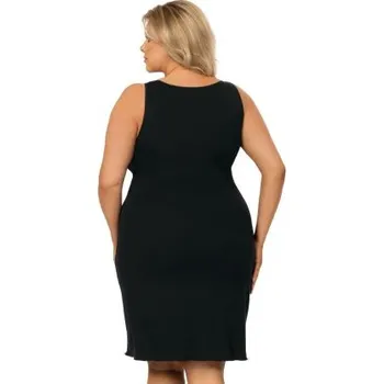 Dámská noční košile Noční košilka Donna Sarah Maxi Černá 4XL