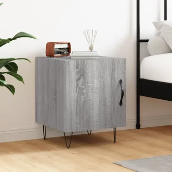 Noční stolek vidaXL Noční stolek 40 x 40 x 50 cm kompozitní dřevo [827562] Barva: šedá sonoma