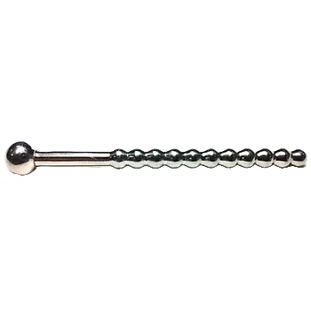 Klinik sex ROUGE Satinless Steel Beaded Hollow Urethral Sound with Stopper