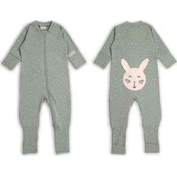 Kojenecký overall Moniel Dětský rostoucí overal Králík Dots mintová Velikost: 50 Novorozenec