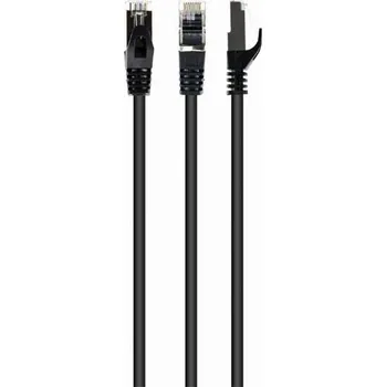Síťový kabel Gembird patch kábel S/FTP Cat. 6A LSZH, 1.5 m, čierny PP6A-LSZHCU-BK-1.5M