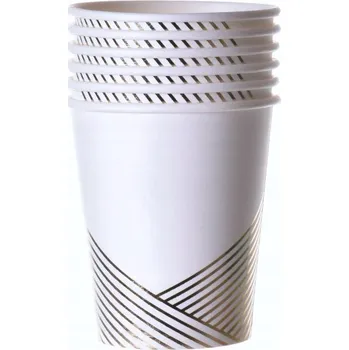 Party nádobí Papírové kelímky o objemu 220 ml, 6 ks