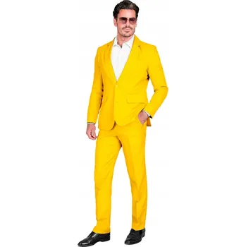 Karnevalový kostým ŽLUTÝ PÁNSKÝ OBLEK VEL. L