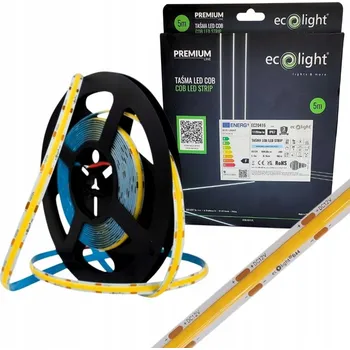 LED páska LED pásek Ecolight COB 12V DC 45W 4950 lm studená bílá IP67 5 m