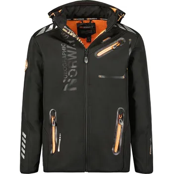 Pánská softshellová bunda Pánská bunda Geographical Norway softshell černá, odnímatelná kapuce, velikost L