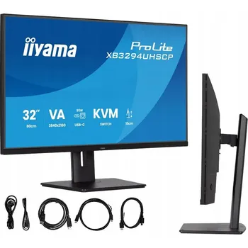 Monitor Monitor 32" iiyama ProLite XB3294UHSCP-B1 4K UHD VA LED HDMI DP USB-C DOCK