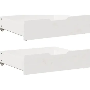 Postel Šuplík pod postel bílá 55 x 17 x 75 cm
