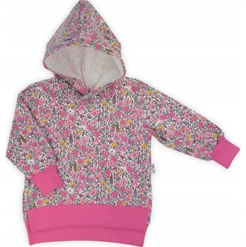 Dívčí mikina Tepláková mikina s květinovým vzorem Nicol, vel. 92