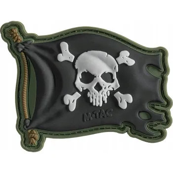 Nášivka Nášivka Jolly Roger PVC Olive/Black (Olivově/Černá)