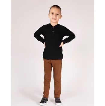 Chlapecké kalhoty Chlapecké bavlněné kalhoty hnědé Nicol, vel. 104