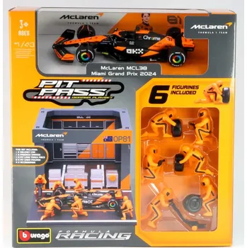 autíčko Set McLaren F1 O.Piastri #81 Diorama Pit Stop 1:43 Set McLaren F1 - kovový model
