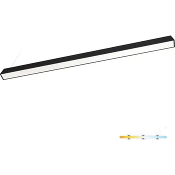 LED panel LED lineární design svítidlo přisazené-závěsné 40W 4800 lm CCT change, černé, záruka 5 let