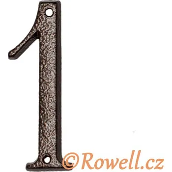 Domovní cedule C3. Číslice 120mm komaxit měď '1' (C3. Číslice 120mm komaxit měď '1' v povrchu měď. Jednoduchý a funkční doplněk do interiéru.)