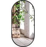 Oválné zrcadlo na zeď OLVANI 80x40 cm s černým rámem