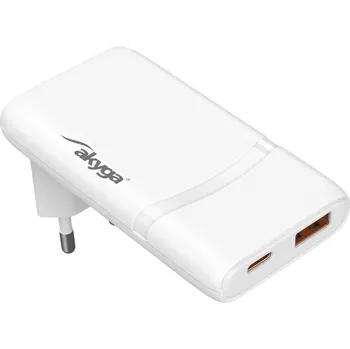 USB Nabíječka AK-CH-31 USB-A + USB-C PD 5-20V / max. 3.25A 65W Quick Charge 4+ GaN