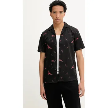 Pánské oblečení Bavlněná košile HUGO Ellino 50545328 černá 99X, vel. S