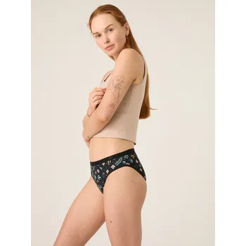 Menstruační kalhotky Menstruační kalhotky Modibodi Classic Bikini Moderate-Heavy Midnight Garden (MODI4008MG) M