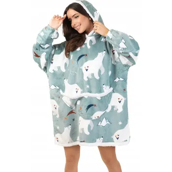 Pánská mikina TEPLÁ MIKINA MIKINOVÁ DEKA DEKA 2 V 1 SILNÁ XXL KOŽEŠINOVÁ FLÍSOVÁ MIKINA fleecová mikina s kapucí VELKÁ