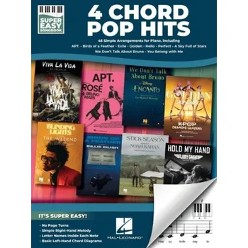 Super Easy Songbook: 4 Chord Pop Hits (noty na super snadný klavír)