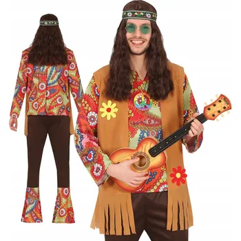 Karnevalový kostým KOSTÝM Převlek Hipisa HIPPIS Peace Retro Roky 70 80 Karneval, M