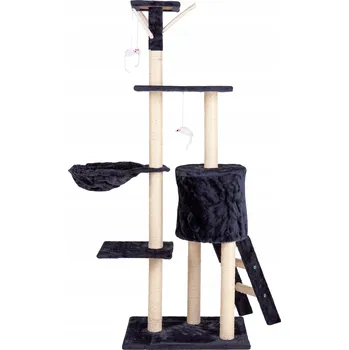 Škrabadlo pro kočky domeček strom pelíšek 138 cm XL šedé Petsi