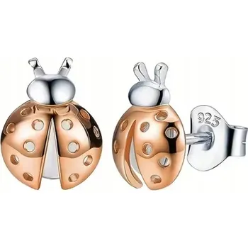 Náušnice Náušnice lesklé berušky beruška zirkony stříbro 925