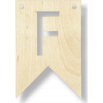 Obraz Dřevěný praporek s písmenem F do girlandy - Velkoobchod Handmade