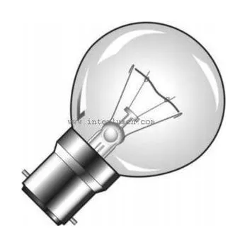 Žárovka Tradiční žárovka baňka VELKÝ ANGLICKÝ ZÁVIT P45 230V B22 22mm 40W Průhledná