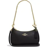 COACH Kabelka Teri Mini Crossbody Bag Pebbled Leather Gold Black
